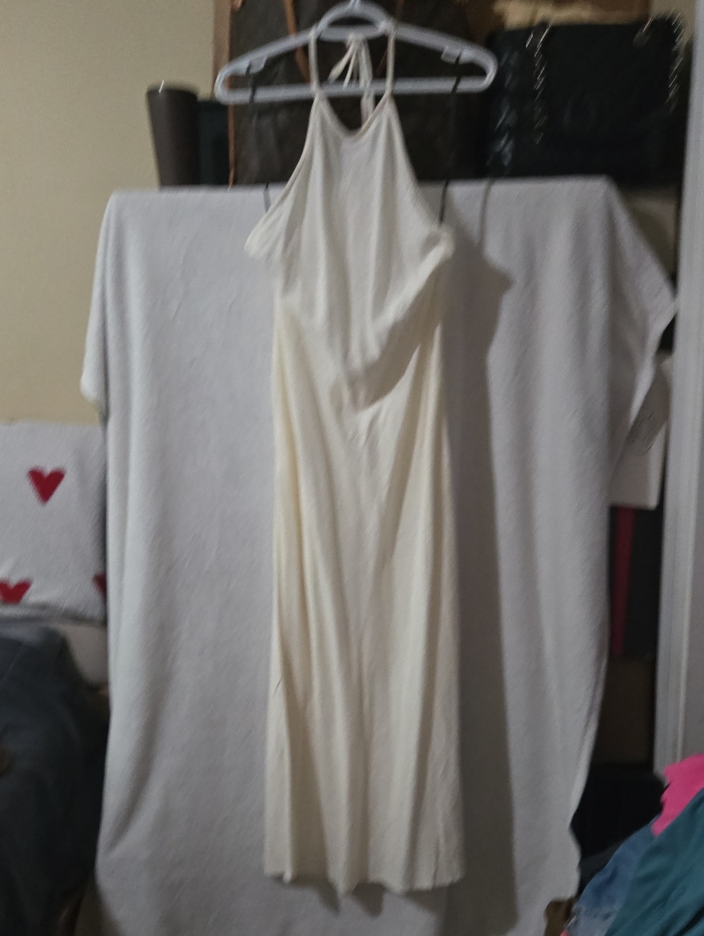 Forever 21 Ivory Halter Linen Maxi Dress